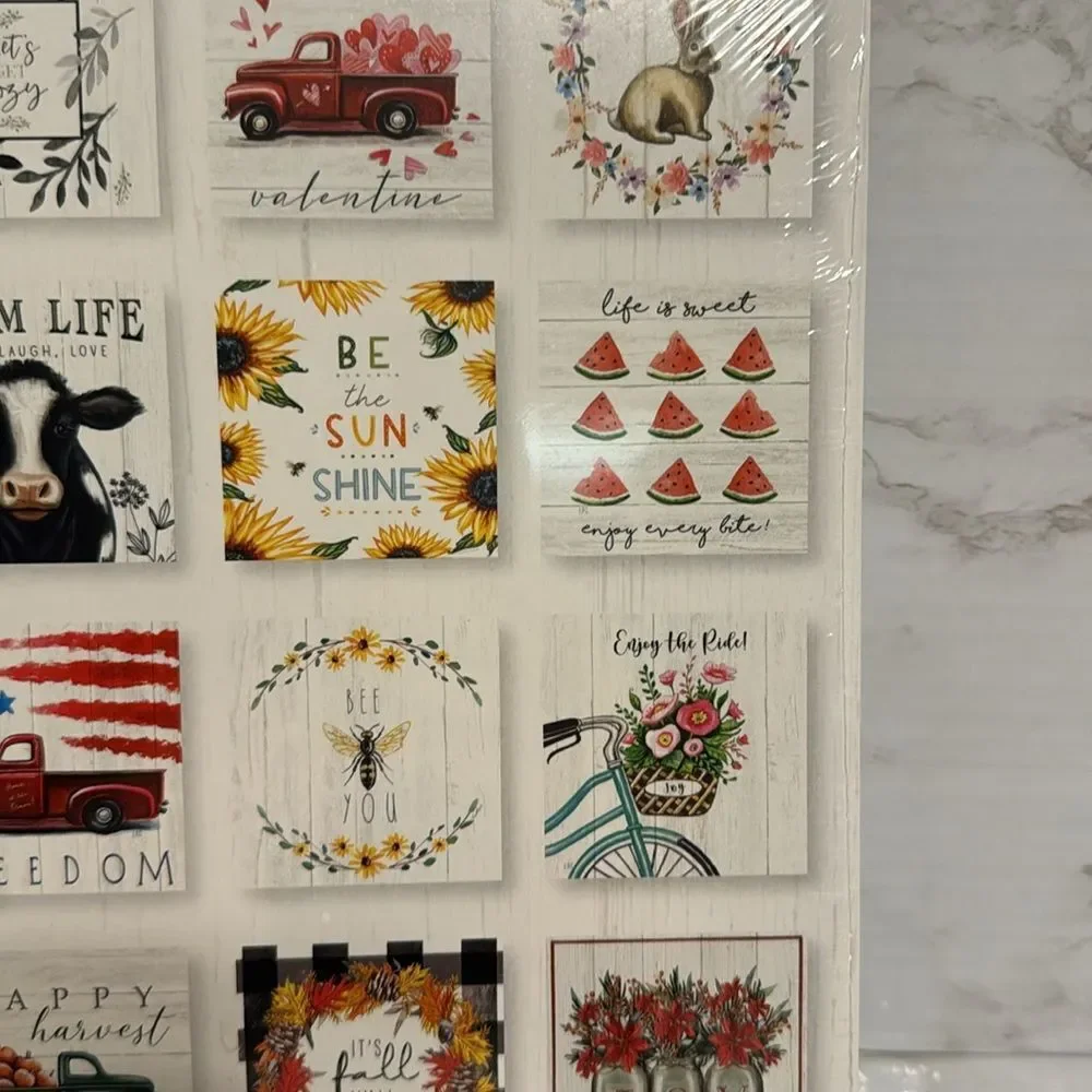 Farm‎ life 2024 yearly calendar with farm items and sayings